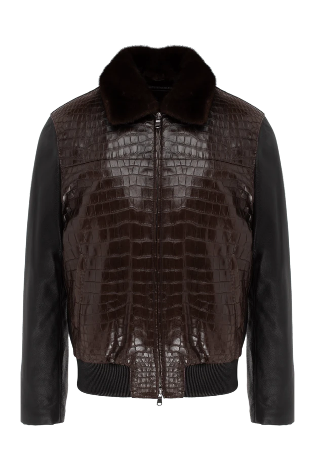 Cesare Attolini man brown alligator fur jacket for men купить с ценами и фото 140355 - photo 1