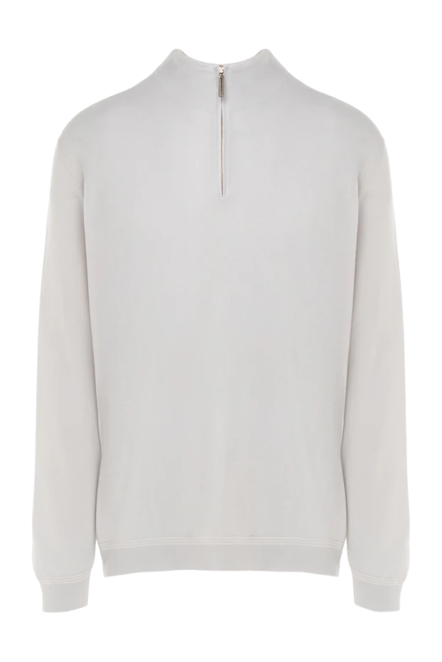 Troyer made of cotton and silk gray for men - photo 1