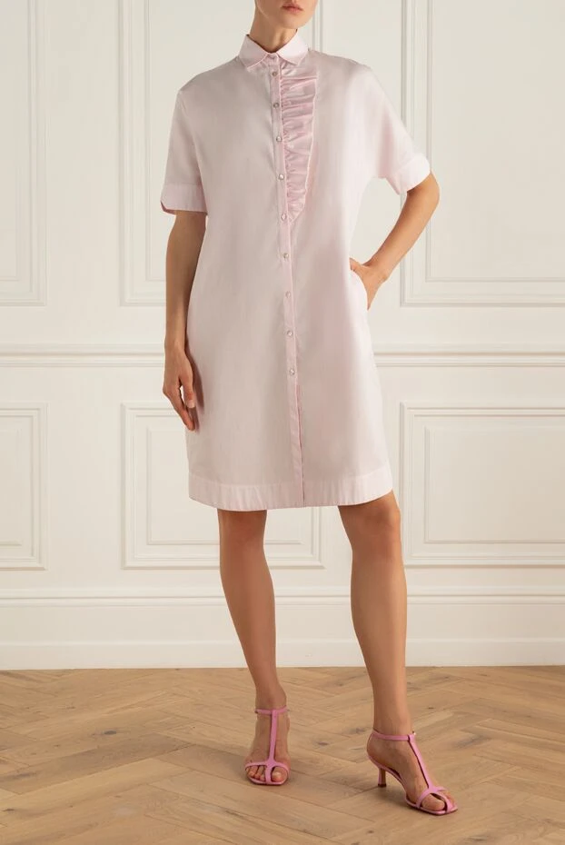 Barba Napoli woman pink cotton dress for women купить с ценами и фото 140390 - photo 2