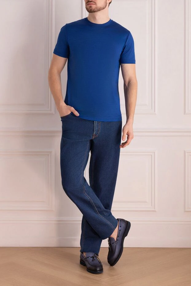 Stefano Ricci classic blue men's cotton jeans
140398 - photo 2