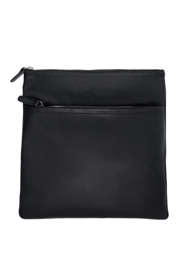 Cesare di Napoli man black genuine leather shoulder bag for men купить с ценами и фото 140453 - photo 1