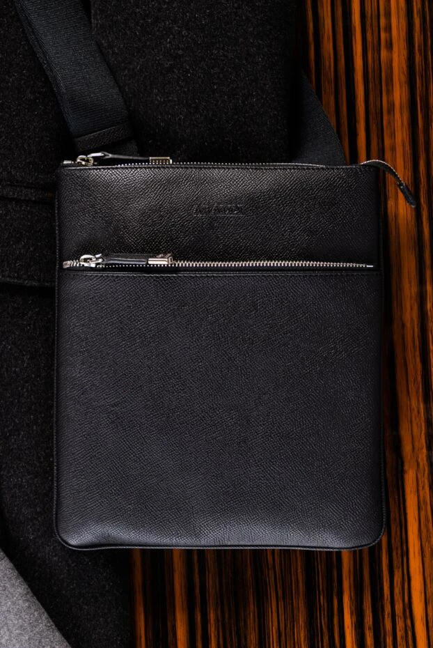 Araldi 1930 сыртқы сыдырма қалтасы бар қара saffiano былғары иық сөмкесі
 140454 - фото 2