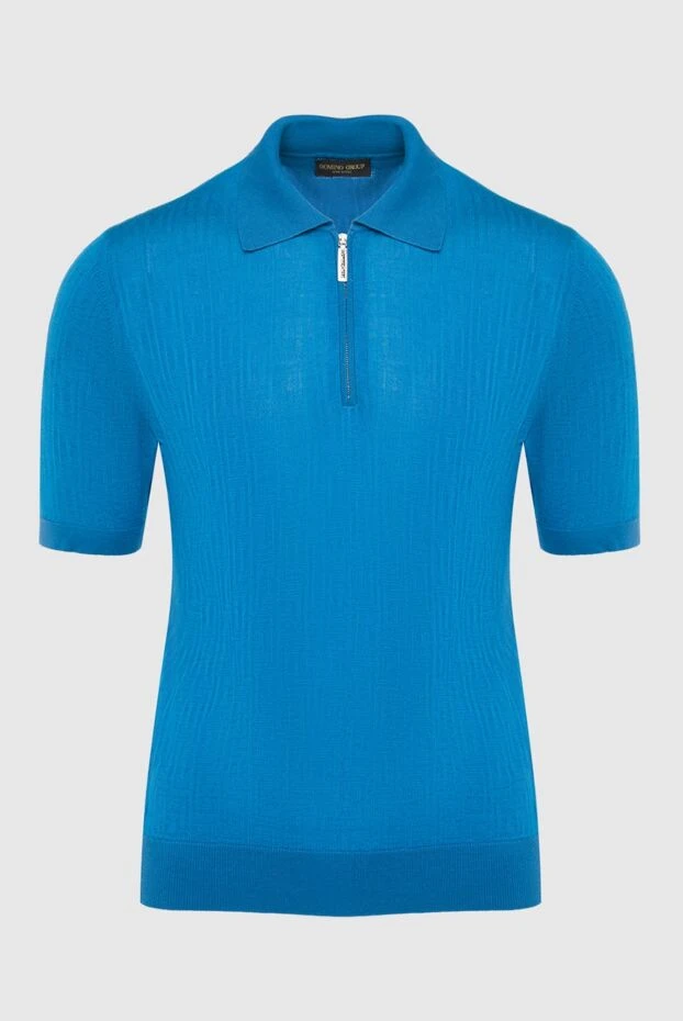 Cesare di Napoli man silk polo blue for men купить с ценами и фото 140476 - photo 1