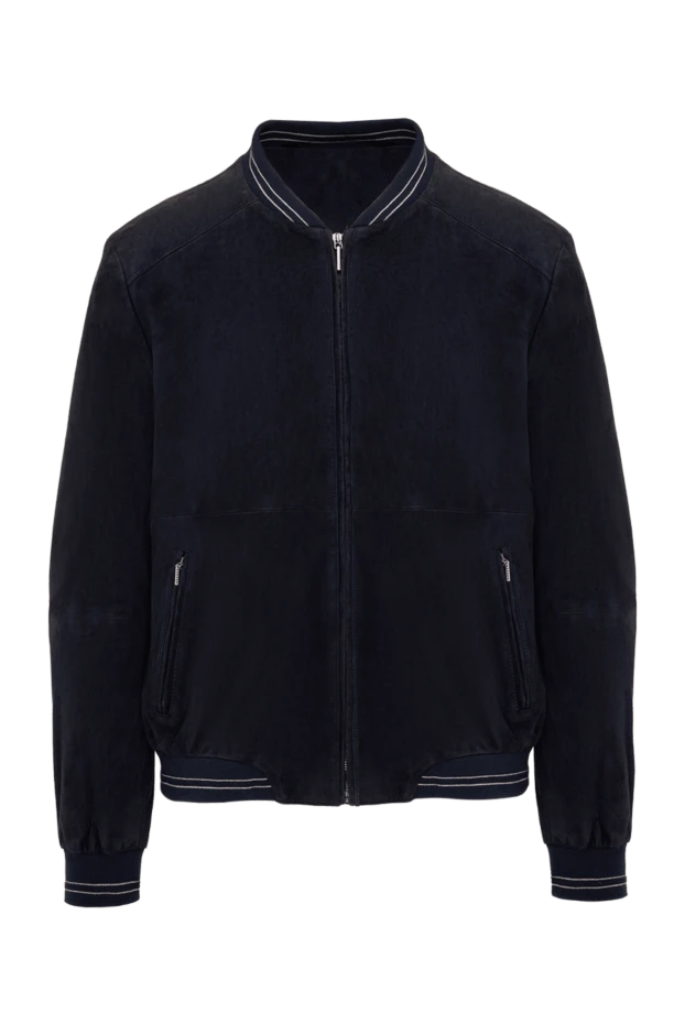 Cesare di Napoli man black suede jacket for men купить с ценами и фото 140495 - photo 1