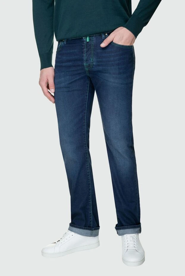 Jacob Cohen man cotton and elastane blue jeans for men купить с ценами и фото 140499 - photo 2