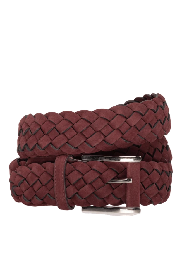 Cesare di Napoli man burgundy suede belt for men купить с ценами и фото 140504 - photo 1