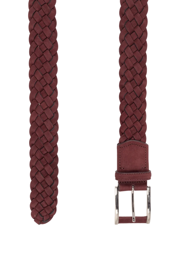 Cesare di Napoli man burgundy suede belt for men купить с ценами и фото 140504 - photo 2