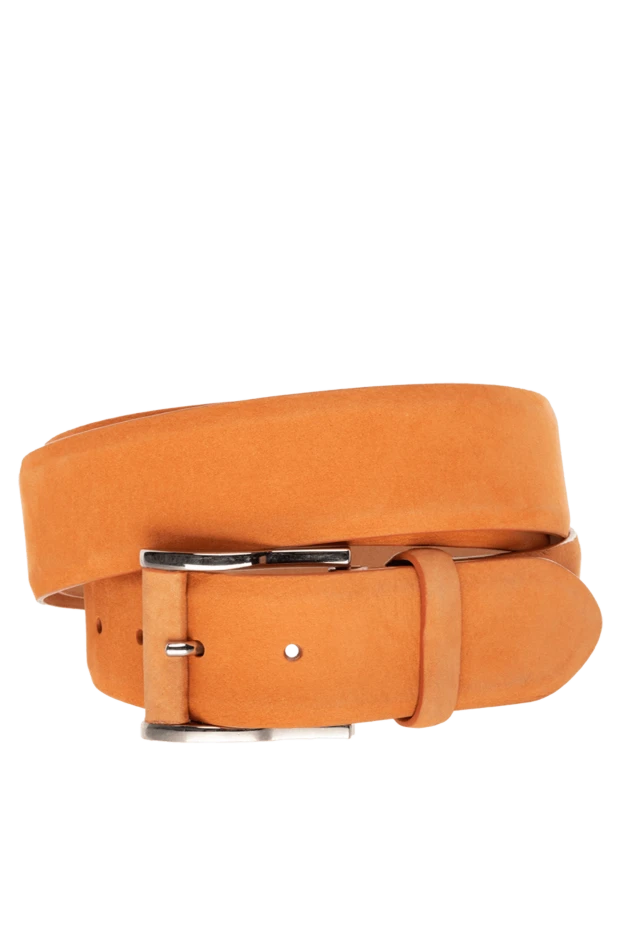 Cesare di Napoli man orange nubuck belt купить с ценами и фото 140515 - photo 1