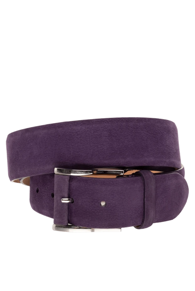 Cesare di Napoli man men's purple nubuck belt купить с ценами и фото 140523 - photo 1