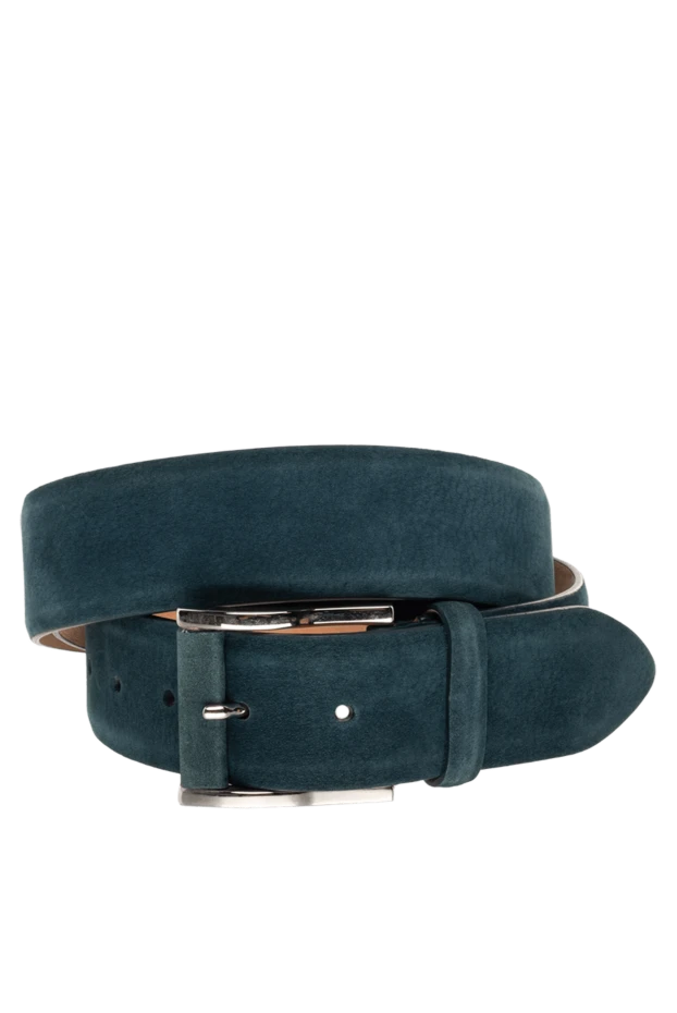 Cesare di Napoli man leather belt blue for men купить с ценами и фото 140528 - photo 1