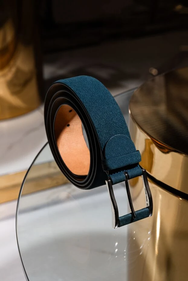 Көк нубук белдік ерлерге арналған - фото 2