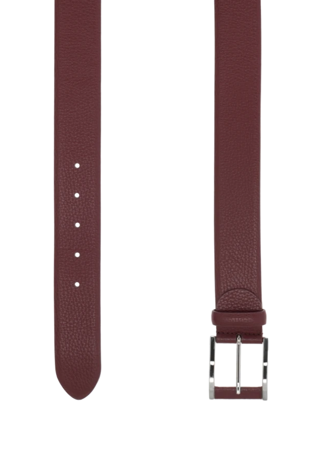 Cesare di Napoli текстуралы бордо былғары белдік ерлерге арналған 140533 - фото 3