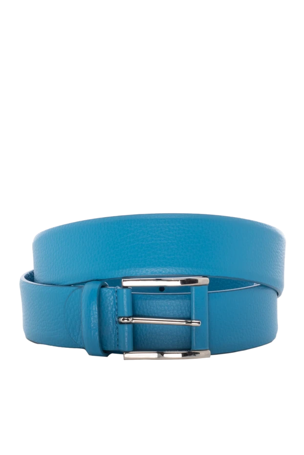 Cesare di Napoli man blue leather belt for men купить с ценами и фото 140534 - photo 1