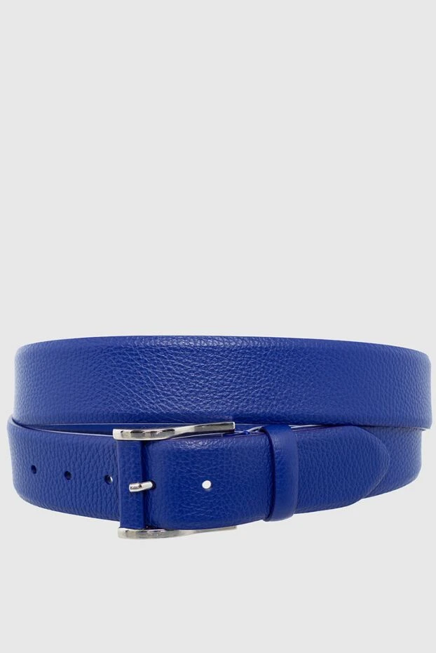 Cesare di Napoli man leather belt blue for men купить с ценами и фото 140540 - photo 1