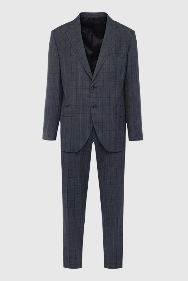 Lubiam man gray wool men's suit купить с ценами и фото 140547 - photo 1