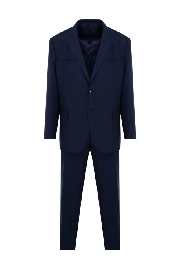 Lubiam man men's suit made of wool, blue купить с ценами и фото 140572 - photo 1