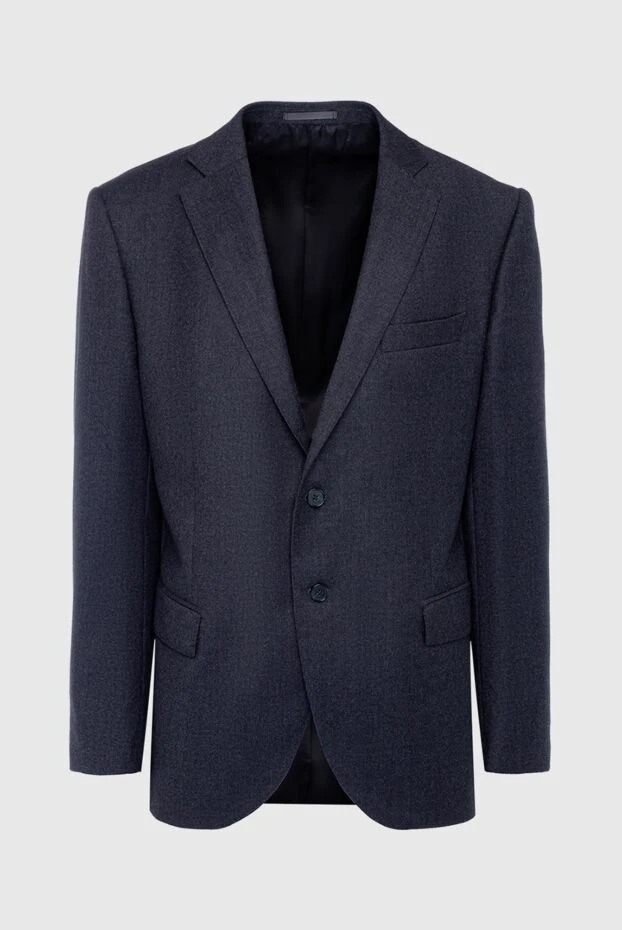 Lubiam man blue wool jacket for men купить с ценами и фото 140573 - photo 1