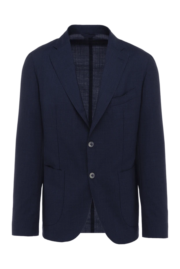 Lubiam man blue wool jacket for men купить с ценами и фото 140578 - photo 1