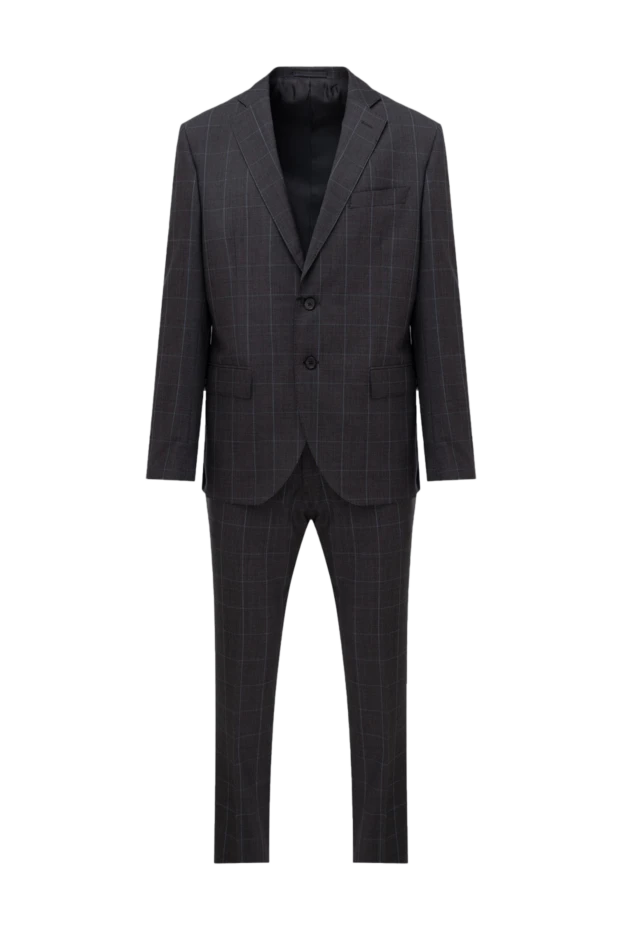 Lubiam man gray wool men's suit купить с ценами и фото 140586 - photo 1