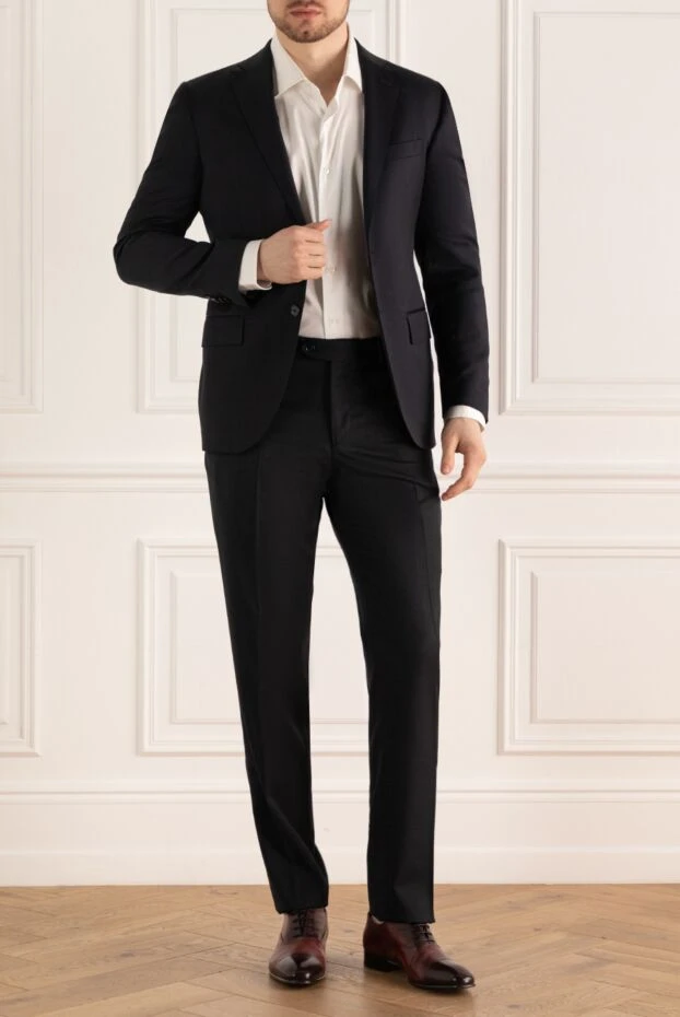 Lubiam man gray wool men's suit купить с ценами и фото 140592 - photo 2