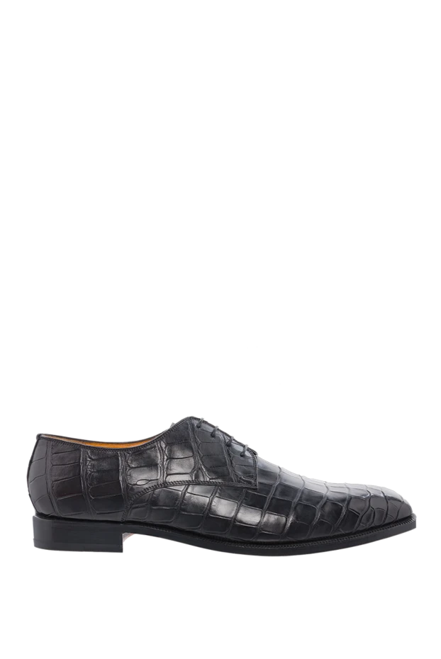 Cesare di Napoli man black alligator leather men's shoes купить с ценами и фото 140607 - photo 1