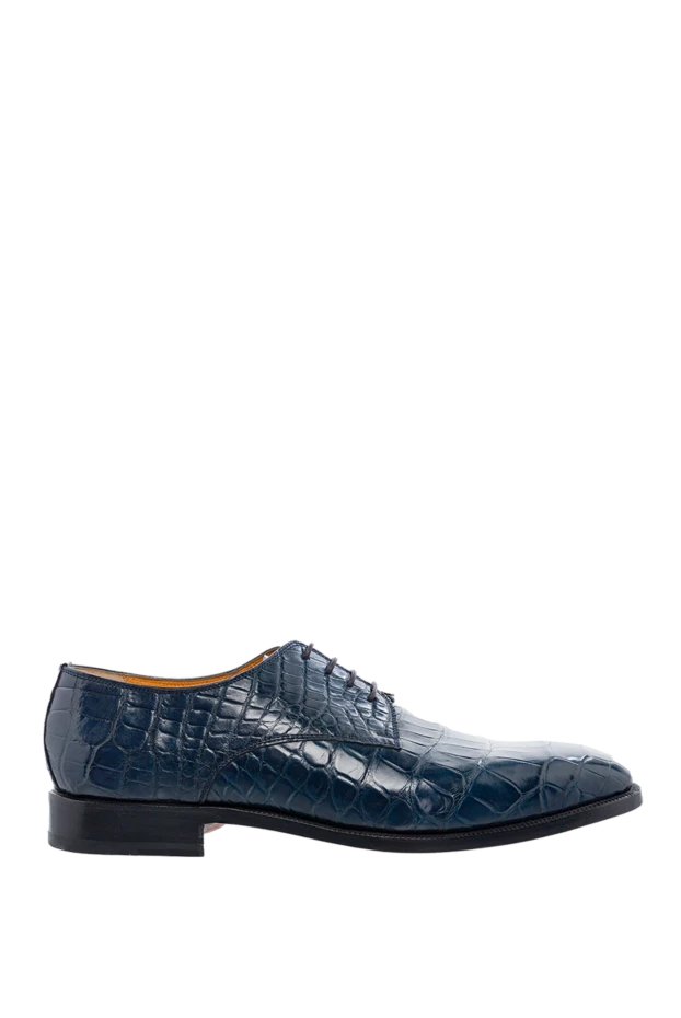 Cesare di Napoli man blue alligator shoes for men купить с ценами и фото 140608 - photo 1