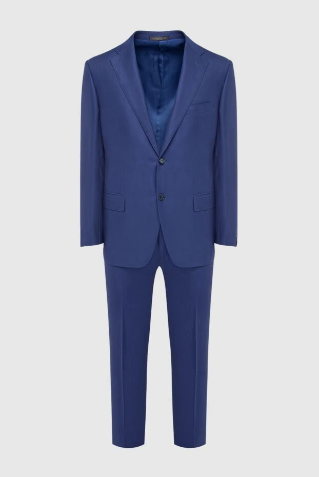 Corneliani man men's suit made of wool, blue купить с ценами и фото 140621 - photo 1