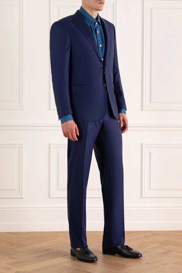 Corneliani men’s grey wool suit with single-breasted blazer 140621 - photo 3