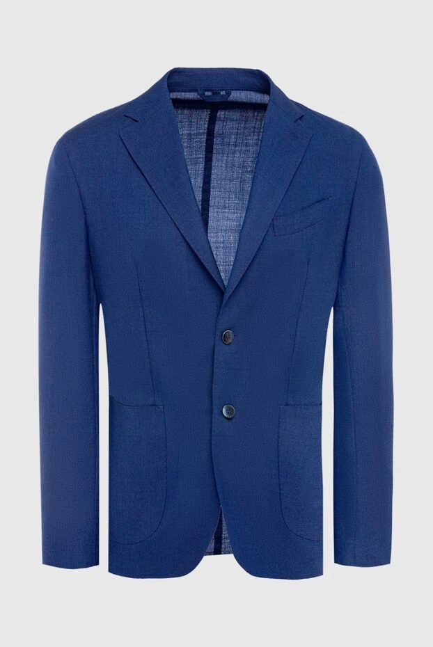 Lubiam man blue wool jacket for men купить с ценами и фото 140627 - photo 1