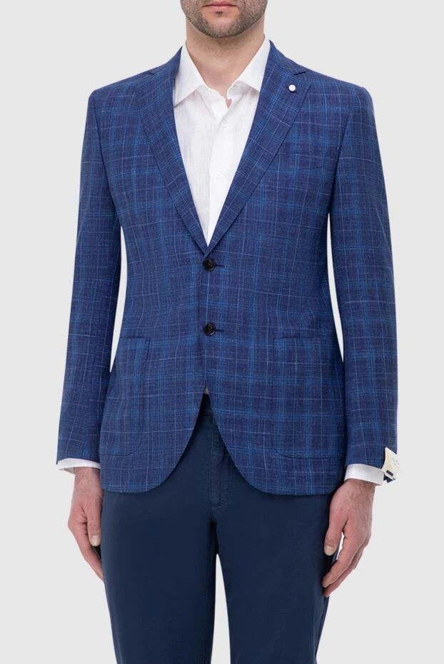 Lubiam electric blue checked summer jacket with a soft fit 140631 - photo 3