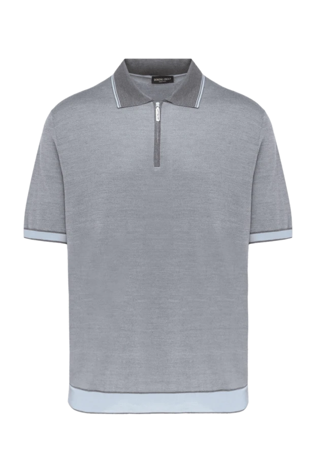 Cesare di Napoli man men's gray silk polo купить с ценами и фото 140636 - photo 1