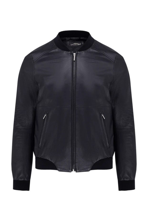 Cesare di Napoli man black leather jacket for men купить с ценами и фото 140647 - photo 1