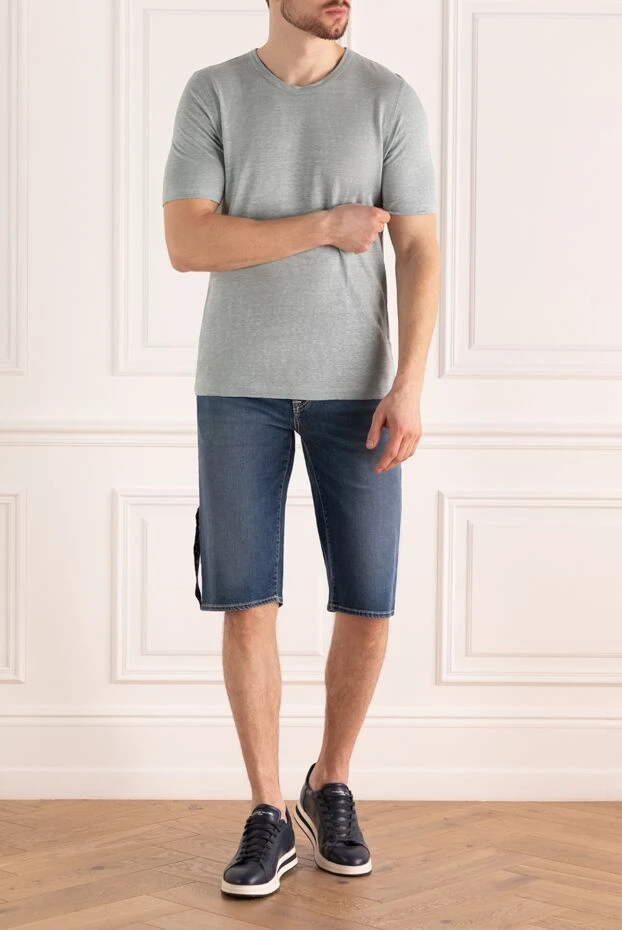 Tramarossa man cotton and polyester shorts blue for men купить с ценами и фото 140666 - photo 2