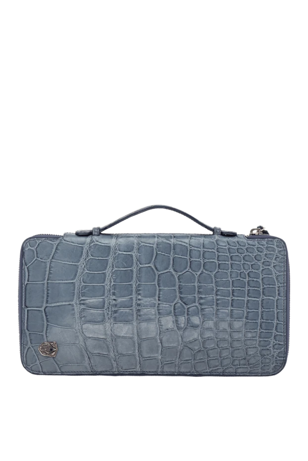 Tardini man men's blue alligator leather clutch купить с ценами и фото 140698 - photo 1