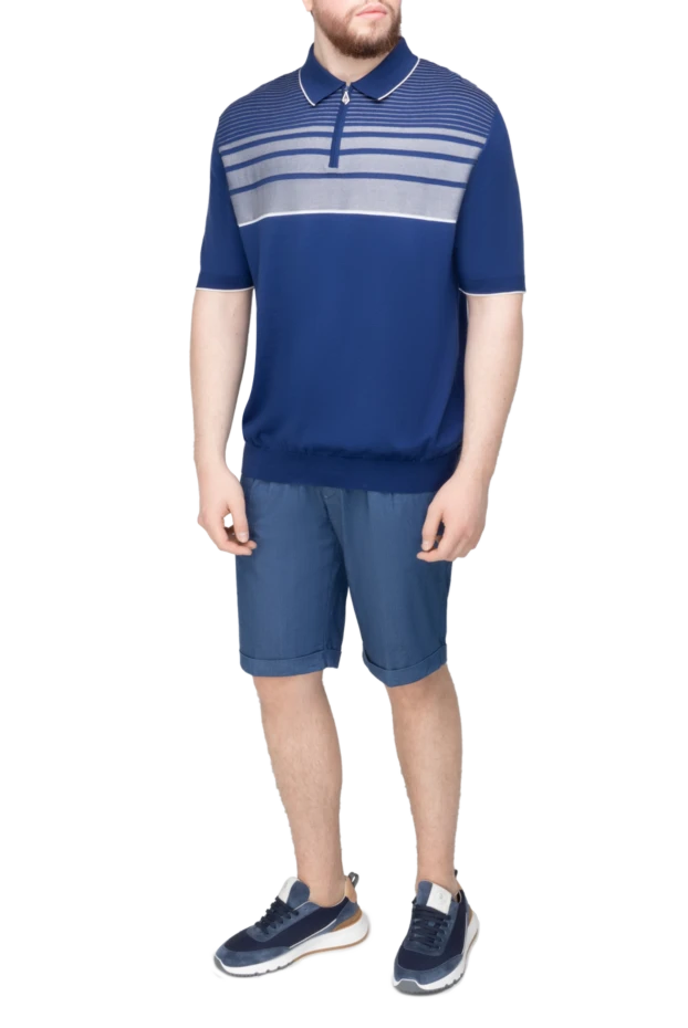 Matt Chaz man silk polo blue for men купить с ценами и фото 140742 - photo 2