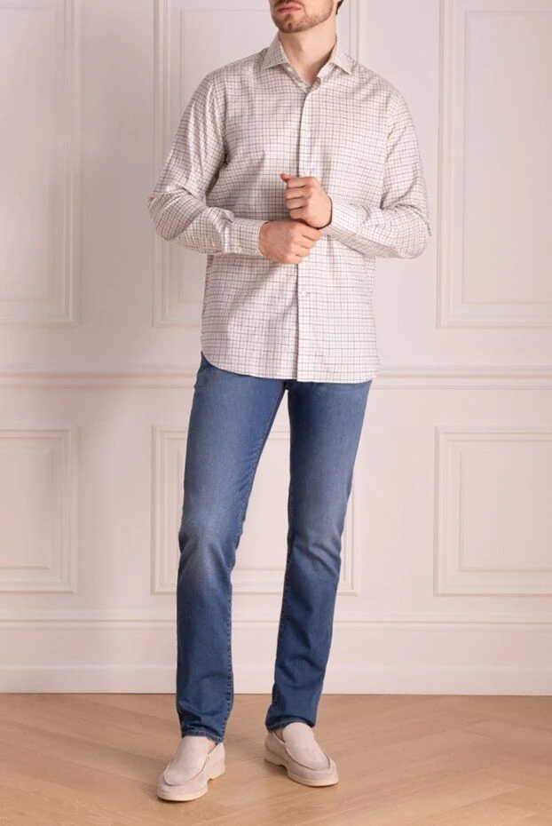 Alessandro Gherardi man white cotton shirt for men купить с ценами и фото 140752 - photo 2