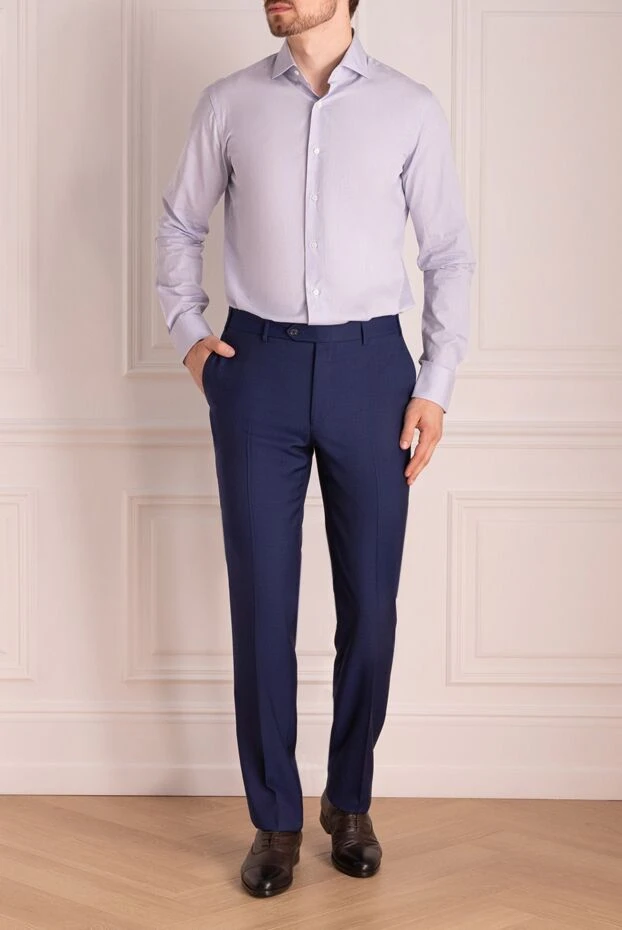 Alessandro Gherardi man violet cotton shirt for men купить с ценами и фото 140753 - photo 2