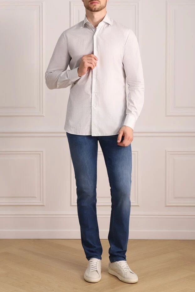 Alessandro Gherardi man white cotton shirt for men купить с ценами и фото 140769 - photo 2