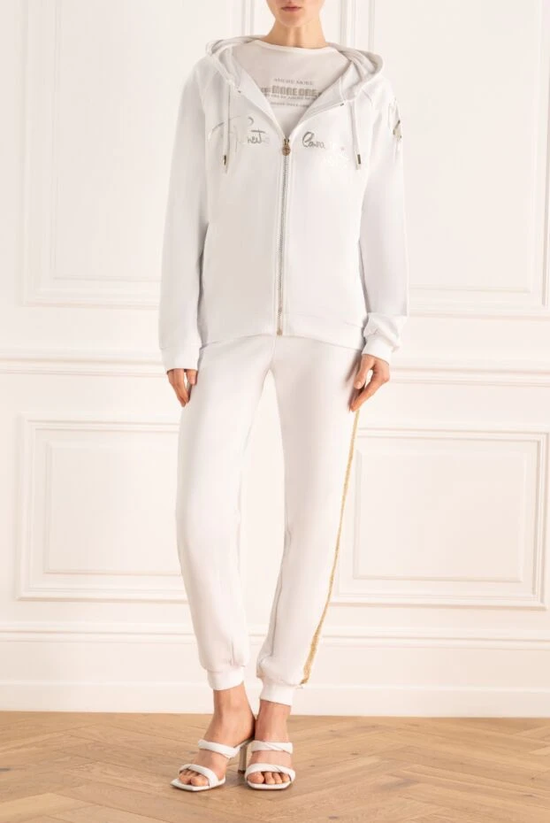 Roberto Cavalli woman white women's walking suit made of cotton and elastane купить с ценами и фото 140776 - photo 2