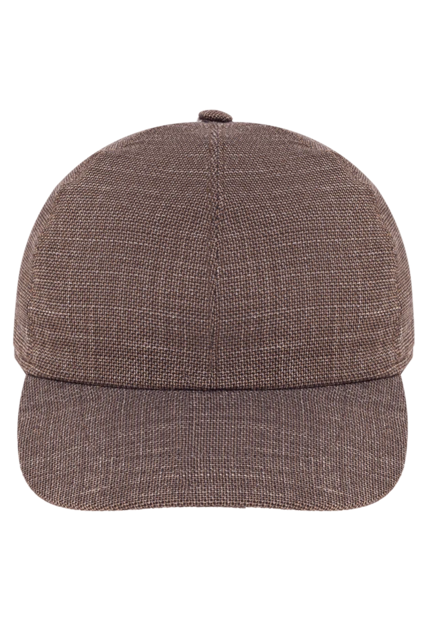 Portaluri жүннен, зығырдан және жібектен тігілген ерлердің қоңыр қалпақшасы 140801 - фото 1