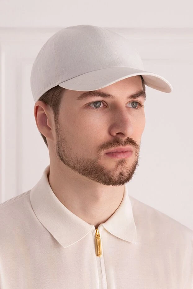 Portaluri man white linen cap for men купить с ценами и фото 140803 - photo 2