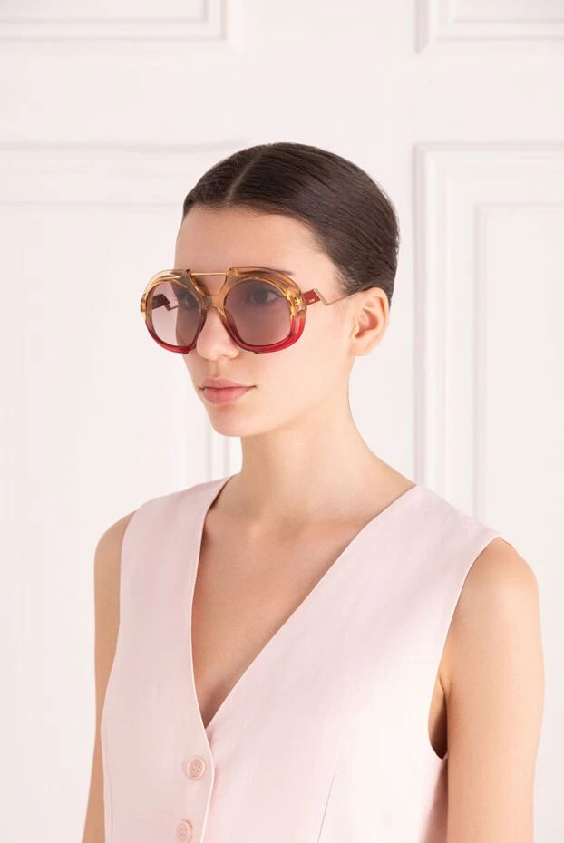 Fendi woman pink plastic and metal glasses for women купить с ценами и фото 140846 - photo 2