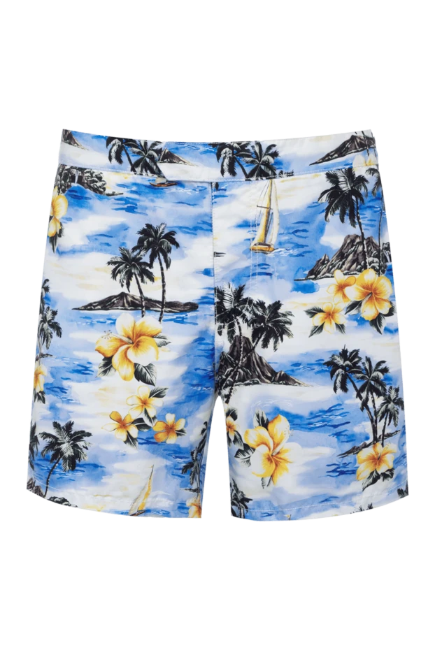 MC2 Saint Barth man blue cotton beach shorts for men купить с ценами и фото 140898 - photo 1