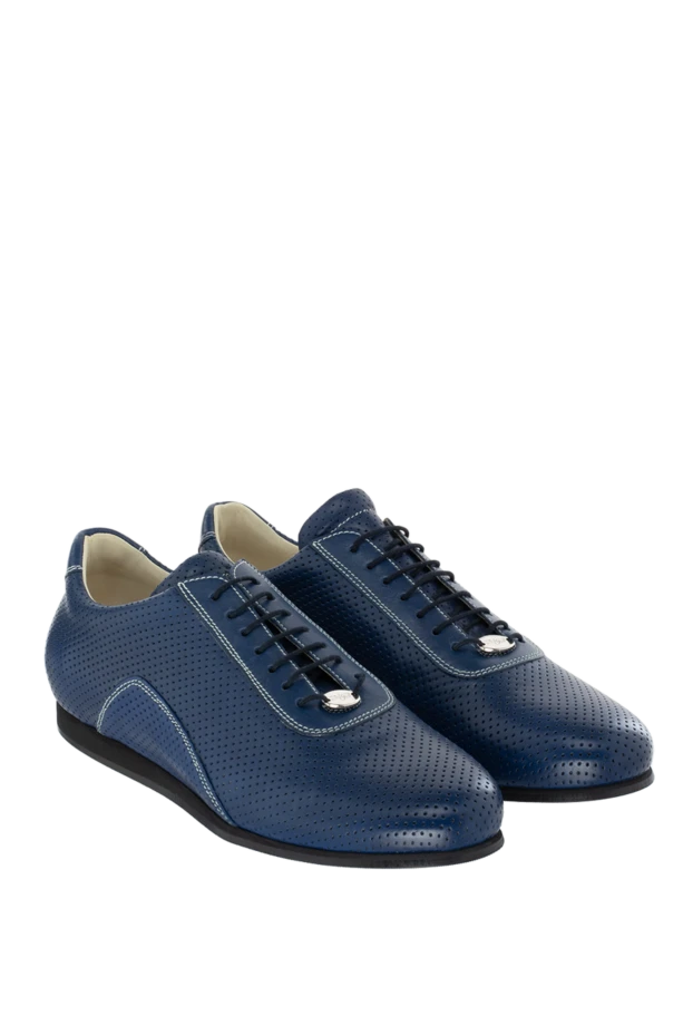 Hettabretz man blue leather sneakers for men 140945 - photo 3