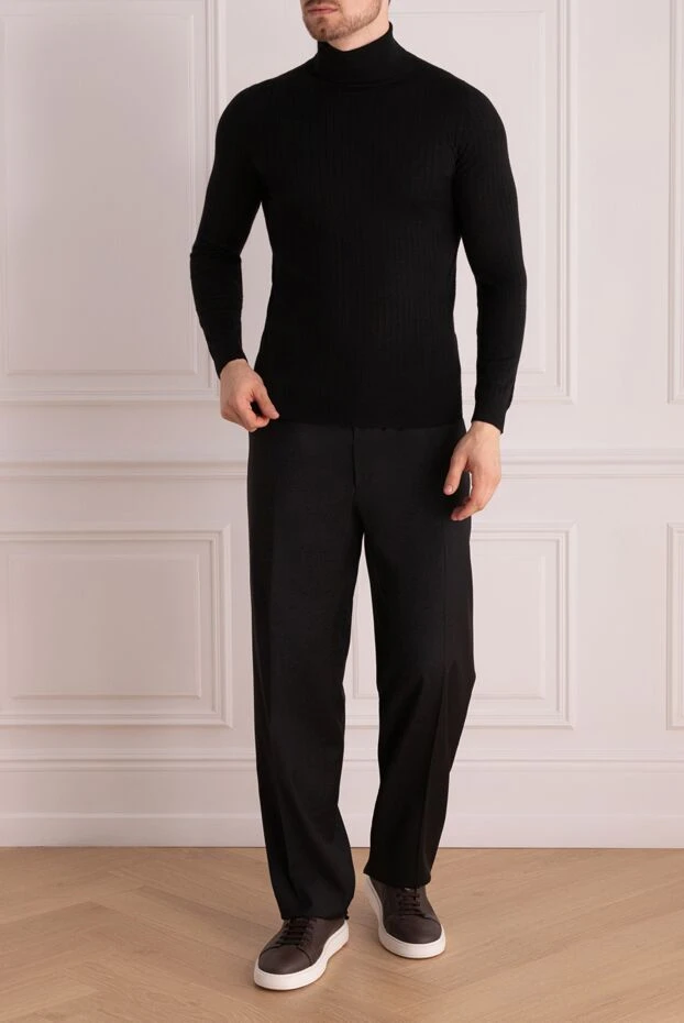 Bilancioni man cashmere and silk golf for men black купить с ценами и фото 141027 - photo 2