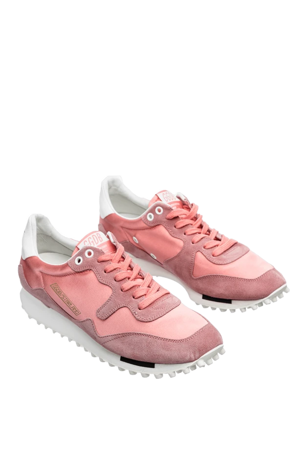 Santoni woman pink suede sneakers for women 174312 - photo 3