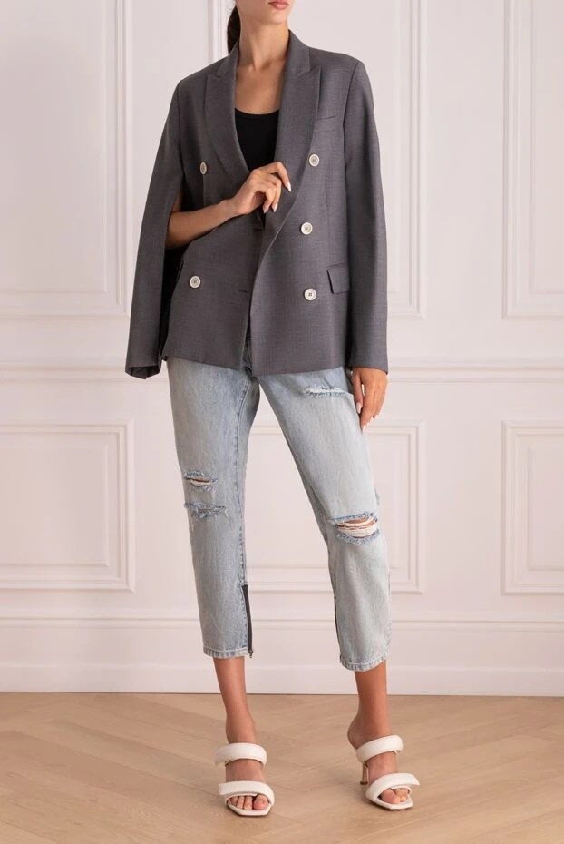 Golden Goose woman gray wool jacket for women купить с ценами и фото 141047 - photo 2