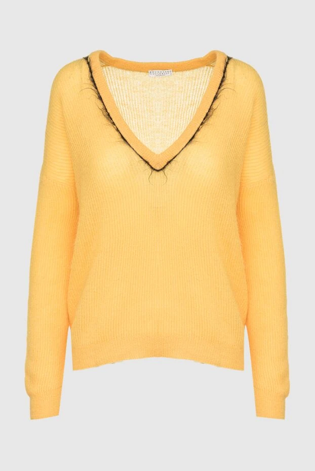 Brunello Cucinelli woman yellow jumper for women купить с ценами и фото 141239 - photo 1