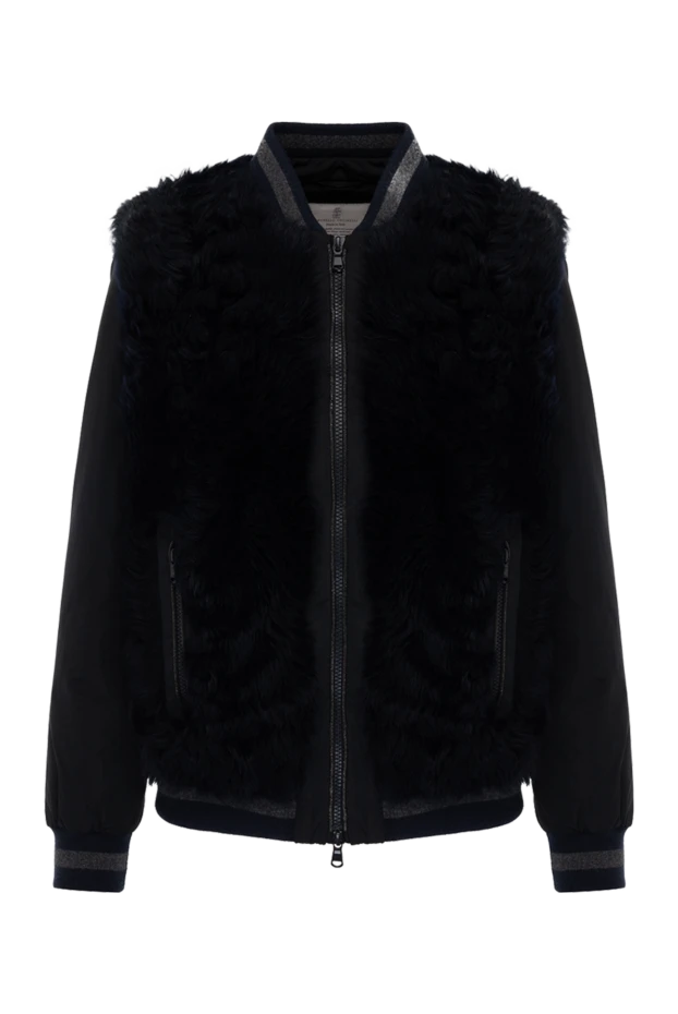 Brunello Cucinelli woman women's black natural fur jacket купить с ценами и фото 141277 - photo 1