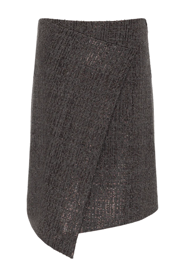 Brunello Cucinelli woman gray woolen skirt for women купить с ценами и фото 141282 - photo 1